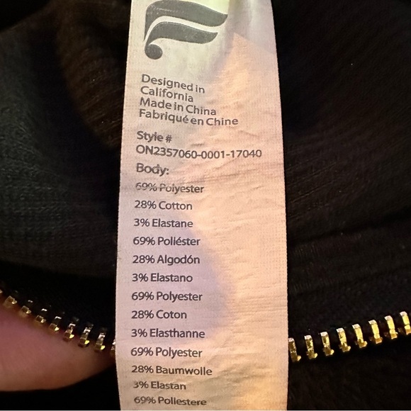 FABLETICS M Cozy cord woman black zip activewear casual soft onesie jumpsuit - Picture 9 of 16